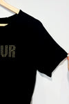 T-shirt noir ''Amour'' (s) -- La Penderie du Paradis ?