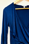 Navy wrap sweater (l) - Maternity