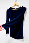 Navy wrap sweater (l) - Maternity