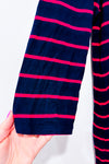 Navy and pink striped sweater (m)