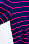 Navy and pink striped sweater (m)