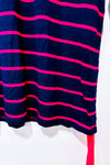 Navy and pink striped sweater (m)