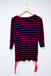 Navy and pink striped sweater (m)