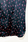 Blouse noire motif flamant rose (l) -- La Penderie du Paradis ?