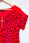 Red leopard print top (m)