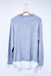 Gray knit sweater (l)