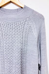 Gray knit sweater (l)