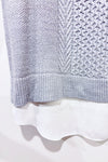 Gray knit sweater (l)