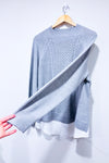 Gray knit sweater (l)