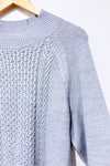 Gray knit sweater (l)