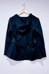 Black faux suede top (l)