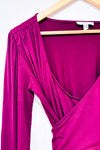 Burgundy Wrap Tie Top (l) - Maternity