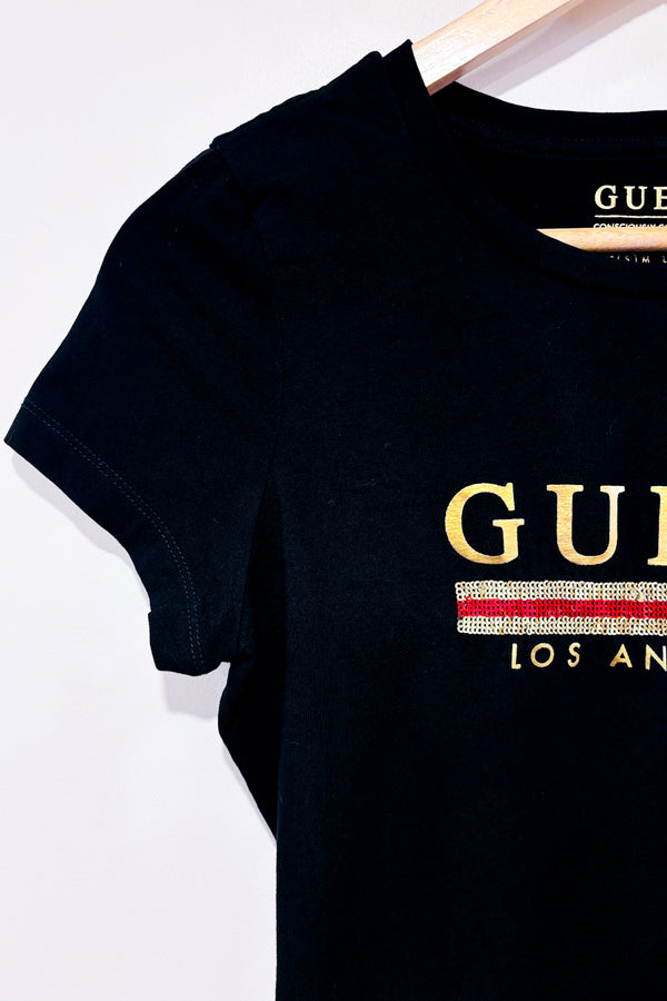 T-shirt noir et or (s)-Guess-La Penderie du Paradis 🕊