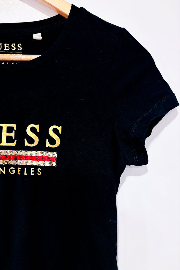 T-shirt noir et or (s)-Guess-La Penderie du Paradis 🕊