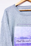 Chandail crewneck gris ''Meet the most beautiful self'' (l)-SHEIN-La Penderie du Paradis 🕊