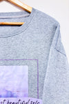 Chandail crewneck gris ''Meet the most beautiful self'' (l)-SHEIN-La Penderie du Paradis 🕊