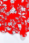 Haut fluide rouge fleuri à col haut (s)-Adrienne Vittadini-La Penderie du Paradis 🕊
