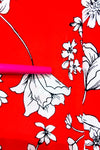 Haut fluide rouge fleuri à col haut (s)-Adrienne Vittadini-La Penderie du Paradis 🕊