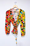 Blouse Rainforest à nouer multicolore avec toucans (s)-FARM Rio-La Penderie du Paradis 🕊