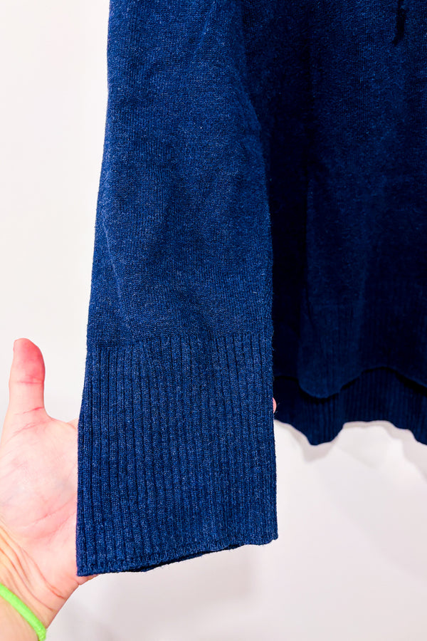 Chandail en tricot marine à capuchon (l)-Banana Republic-La Penderie du Paradis 🕊