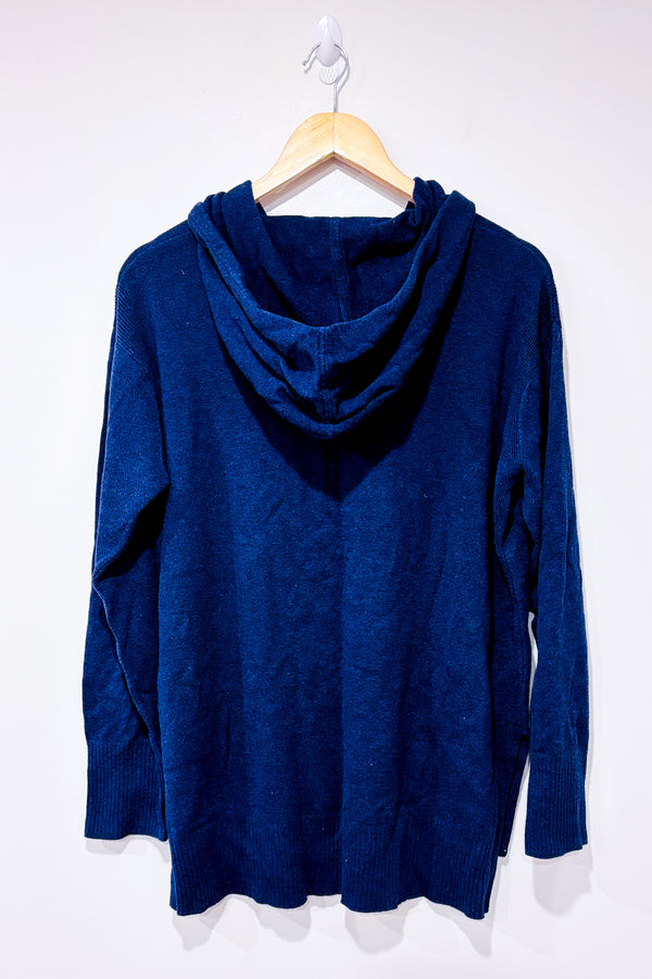 Chandail en tricot marine à capuchon (l)-Banana Republic-La Penderie du Paradis 🕊