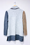Chandail gris et brun en tricot à col roulé (m)-Reitmans-La Penderie du Paradis 🕊