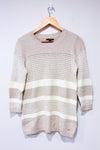 Chandail en tricot beige rayé (m)-Tommy Hilfiger-La Penderie du Paradis 🕊
