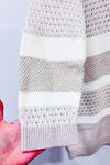 Chandail en tricot beige rayé (m)-Tommy Hilfiger-La Penderie du Paradis 🕊