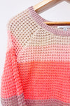 Chandail en tricot rose et gris rayé (s)-American Eagle-La Penderie du Paradis 🕊