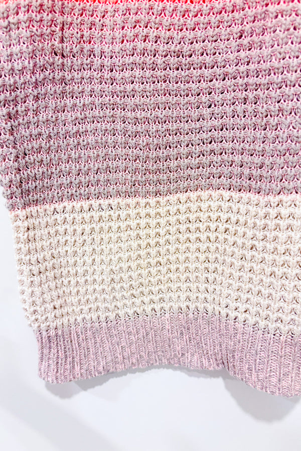 Chandail en tricot rose et gris rayé (s)-American Eagle-La Penderie du Paradis 🕊