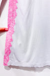 Chandail gris et rose avec dentelle (m)-BCBG Maxazria-La Penderie du Paradis 🕊
