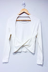 YY_Chandail blanc avec dos ouvert (l)-Zara-La Penderie du Paradis 🕊
