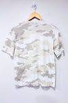 T-shirt beige et blanc motif camouflage (xs)-H&M-La Penderie du Paradis 🕊