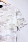 T-shirt beige et blanc motif camouflage (xs)-H&M-La Penderie du Paradis 🕊