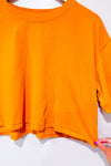 T-shirt coupé orange (l)-Zara-La Penderie du Paradis 🕊