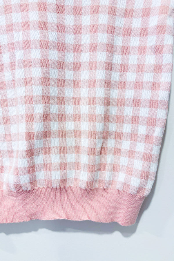 T-shirt rose à carreaux (m)-Simons-La Penderie du Paradis 🕊