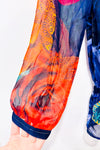 Chemisier bleu et rouge avec rayures scintillantes (s)-Desigual-La Penderie du Paradis 🕊