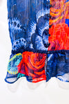 Chemisier bleu et rouge avec rayures scintillantes (s)-Desigual-La Penderie du Paradis 🕊