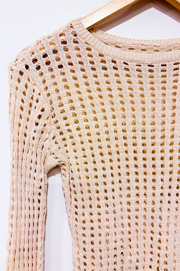 Chandail beige en maille (s)-SHEIN-La Penderie du Paradis 🕊