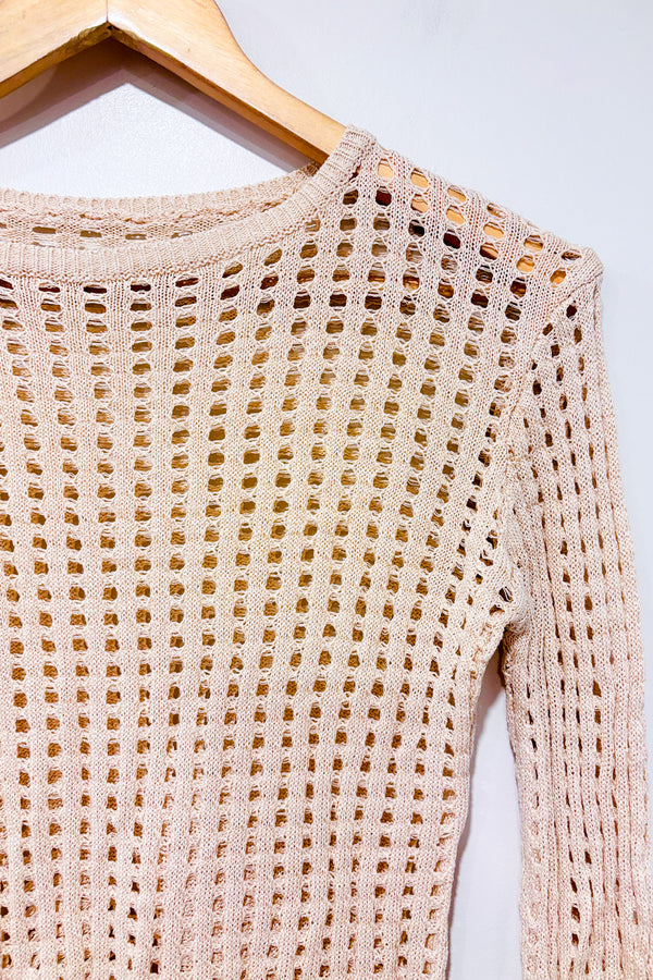 Chandail beige en maille (s)-SHEIN-La Penderie du Paradis 🕊