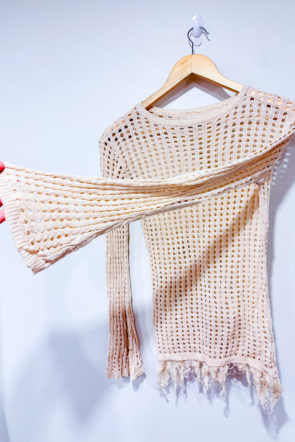 Chandail beige en maille (s)-SHEIN-La Penderie du Paradis 🕊