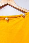 Chandail jaune avec perles au col (l)-Ginger-La Penderie du Paradis 🕊