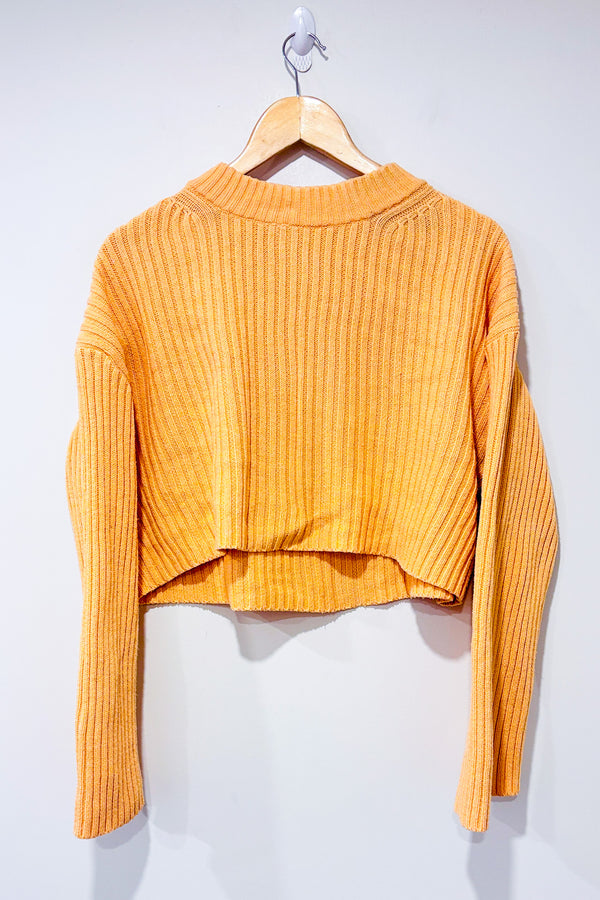 Chandail court pêche en tricot (s)-H&M-La Penderie du Paradis 🕊