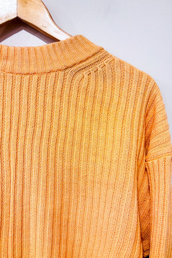 Chandail court pêche en tricot (s)-H&M-La Penderie du Paradis 🕊