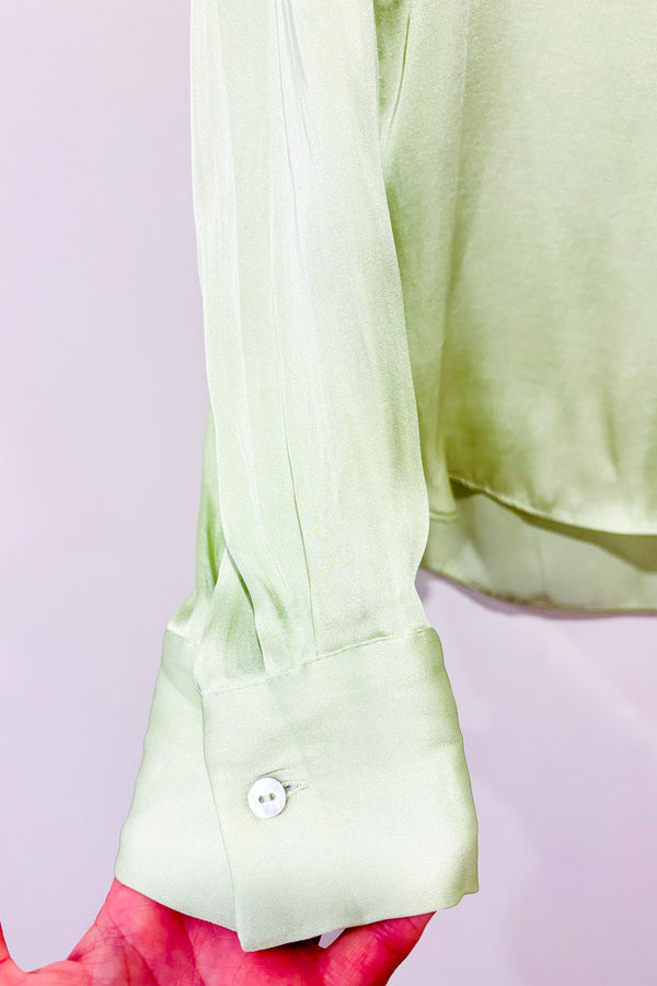 Blouse vert lime (s)-Mango-La Penderie du Paradis 🕊