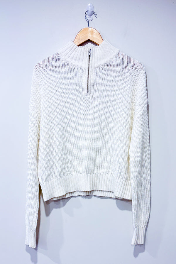 Chandail en tricot blanc à col haut (s)*-Simons-La Penderie du Paradis 🕊