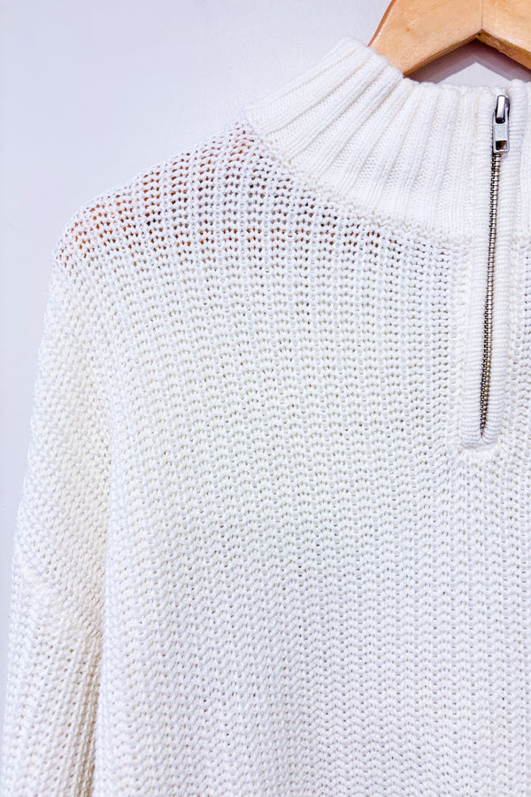 Chandail en tricot blanc à col haut (s)*-Simons-La Penderie du Paradis 🕊