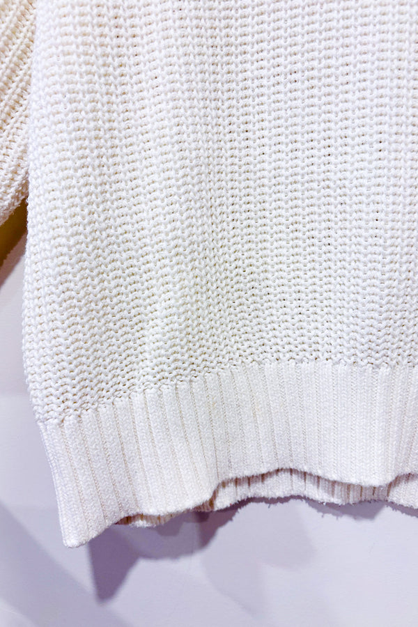 Chandail en tricot blanc à col haut (s)*-Simons-La Penderie du Paradis 🕊