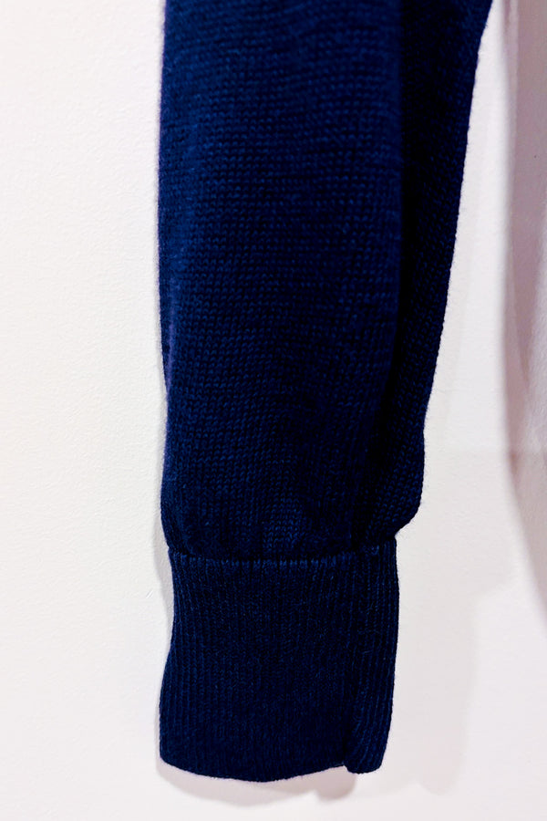 Haut cache-coeur marine en tricot avec maille au dos (s)-Lolë-La Penderie du Paradis 🕊