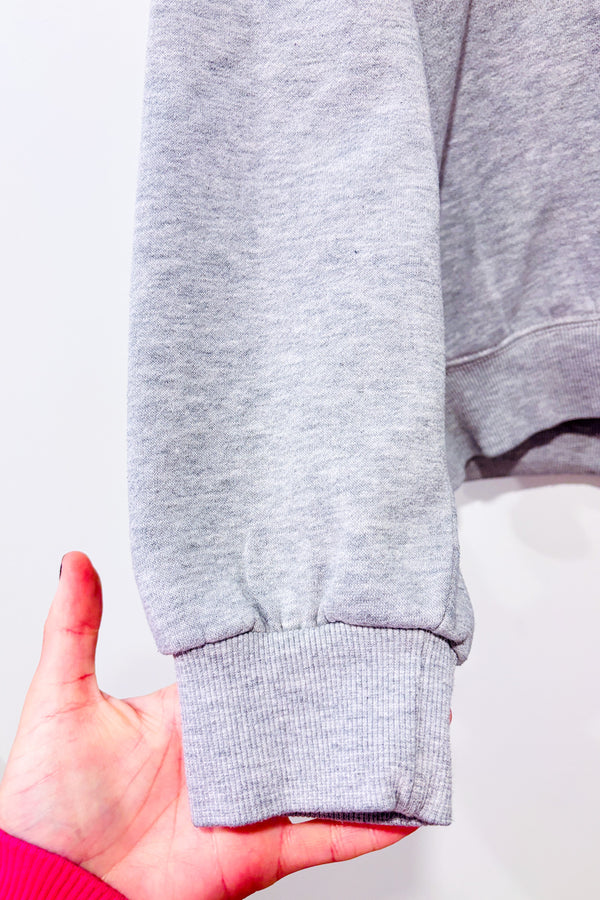 Chandail crewneck gris en coton ouaté (l)-Forever21-La Penderie du Paradis 🕊